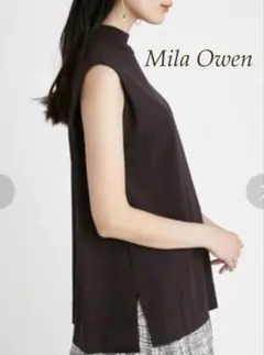 Mila Owen ノースリーブトップス ニット　ダークブラウン