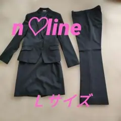 洋服の青山 n♡line　ジャケット・スカート・パンツ3点セット(黒)