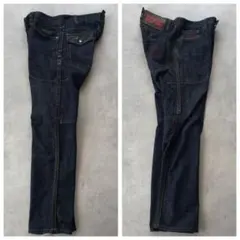 定価126500円 Dsquared2 リブサイドライン ブラックデニム ジップ 