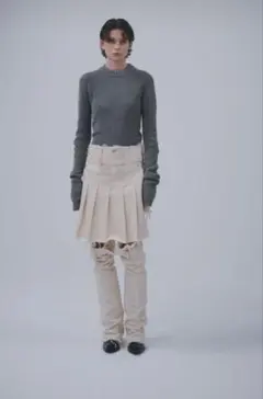 LOEWE】2019AW GREY WOOL 2tuck half-pant - メルカリ