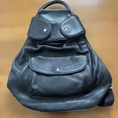 D.KELLY y2k 本革 レザー スリングバッグ ショルダーバッグ 紺色 