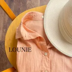 LOUNIE 長袖シャツ サーモンピンク サイズ38 裾フレアのサムネイル