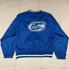 希少 90s Championプルオーバー ナイロンジャケット 刺繍 ブルー