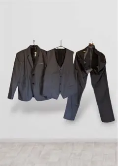 【大きいサイズ】3ピース スーツ セットアップ グレー 3XL 相当