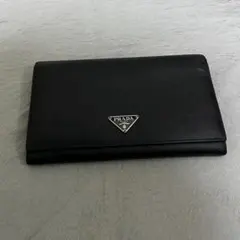 PRADA プラダ　長財布　三角ロゴ　サフィアーノレザー　ブラック