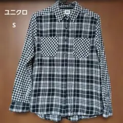 UNIQLO チェック柄 長袖シャツ Sサイズ