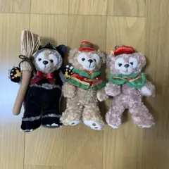 ダッフィー シェリーメイ ぬいぐるみバッジ 3点まとめ売り