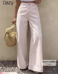 Dazy ピンク ストレートデニム