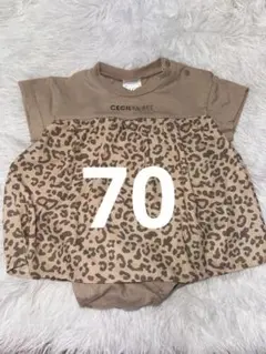 CECIL McBEE ヒョウ柄　ロンパース 70