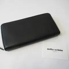 ■ミラ・ショーン未使用ブラック ジップウォレット / ラウンド長財布 No.5のサムネイル