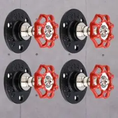 4個セット　壁掛けバルブフック　アメリカン雑貨　インテリア　DIY