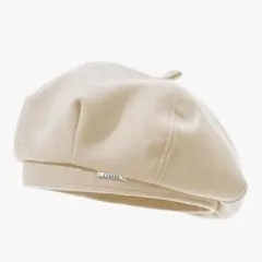 Qzkouma ベレー帽 画家帽 可愛い レトロ カジュアル 通勤通学 ベージュ