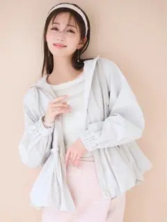 新品セルフォード 撥水バルーンペプラムブルゾン