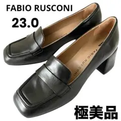 【極美品】◾️ファビオルスコーニ◾️パンプス◾️スクエアトゥ◾️レザー◾️ブラック