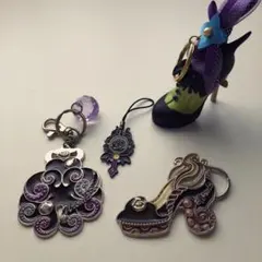 ディズニー　ストラップ　キーホルダー　4点　セット
