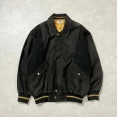 ジャケット　ブルゾン　チャコールグレー　雰囲気◎　裏地ゴールド　切替