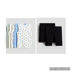 H&M コットンサイクリングショーツ タンクトップセットのサムネイル