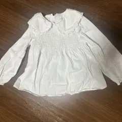 ZARA フリル付きホワイトブラウス 4-5歳