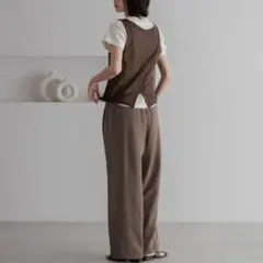 カットイージーコクーンパンツ　ローリーズファーム　M ブラウン　スウェット