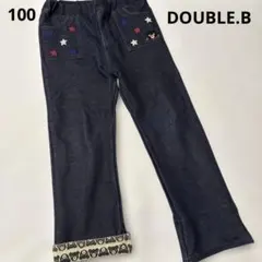 DOUBLE.B 100サイズ デニム風レギンス　長ズボン　ボトムス　パンツ