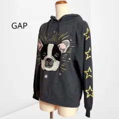 【ギャップ】 パーカー フレンチブルドッグ プリント 星柄 ストリート S
