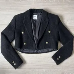 ZARA ザラ ツイードジャケット ショート丈ジャケット クロップド丈ジャケット