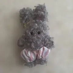 うさぎ ぬいぐるみ キーホルダー グレー