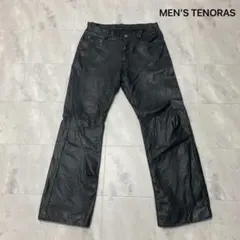 未使用級美品 メンズティノラス レザー切り替えジャケット ブラック