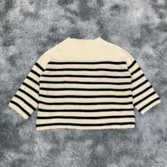『サマンサモスモス』ニット (F)セーター ストライプ ボーダー クロップド丈