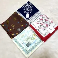 新品　レディース　ブランドハンカチ 5枚セット