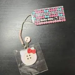 Hello Kitty Button Face Kitty Strap Netsuke / HELLO KITTY