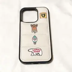 iPhone14Proケース ダウン もこもこ かわいい絵 キャラ 個性的カバー