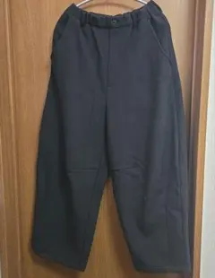 ニコアンド MODE NORM CORE裏起毛 3Dカーブパンツ ブラック