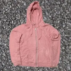 ピンク ジップパーカー