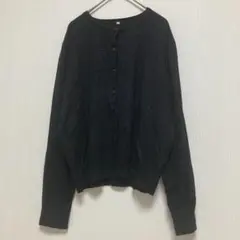【クロッシー】しまむら レディース 長袖 カーディガン ブラック L シンプル