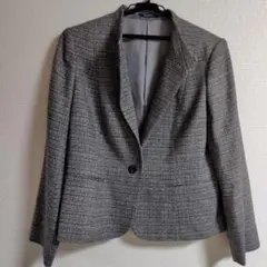 グレー系 テーラードジャケット 1つボタン