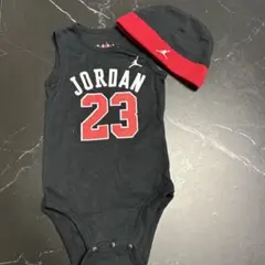 JORDAN ロンパース 帽子セット 6-12M
