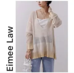 ⭐️新品⭐️定価1万5千円♡エイミーロウ 箔プリントメッシュニット