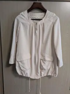 プロポーションボディドレッシング　ノーカラーコート　ブルゾン　ピンクベージュ