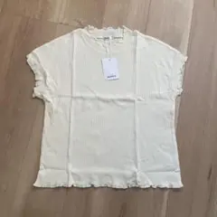 PAIR MANON アイボリーリブTシャツ 100cm