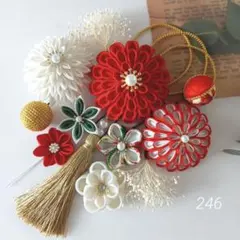 つまみ細工髪飾り