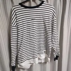 ストライプ長袖カットソー