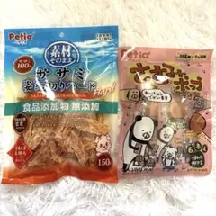 ペティオ 無添加 ササミ姿細切りハード 150g＆ペティオ ささみポップ 6本入のサムネイル