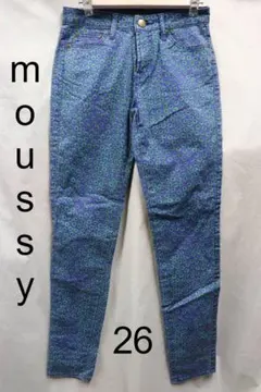 プロフ必読moussy総柄パンツ/26レオパード柄 パンツ サイズ26のサムネイル
