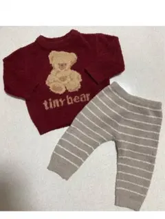 アプレレクール tiny bear もこもこセットアップ　パジャマ 80cm