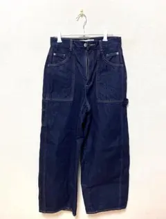 GU × rokh コラボ第三弾 バレルレッグ ペインターデニム ワイド