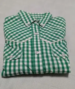 TOMMY HILFIGER　緑のチェック柄長袖シャツ