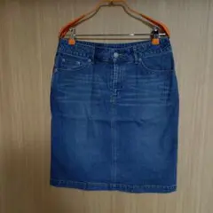デニム　タイト　スカート 青　大きめ