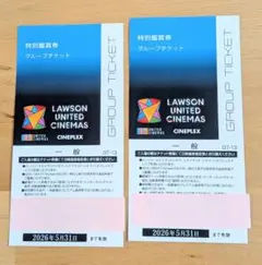 5/31迄　ユナイテッドシネマ 映画チケット 2枚 鑑賞券　大人のサムネイル
