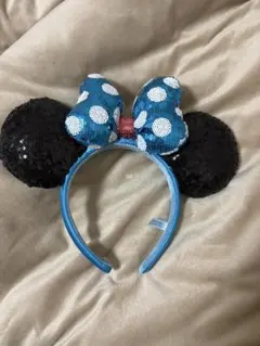 ディズニーカチューシャ ミニーちゃん　水色